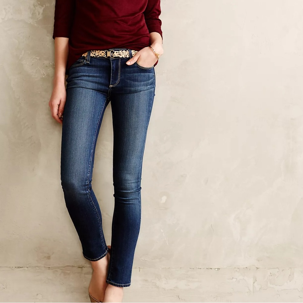 Paige stretch denim blue skinny jeans